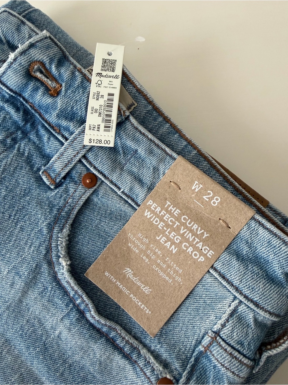 Madewell Curvy Perfect Vintage Wide-Leg Crop Jean NWT 28 - Picture 6 of 12